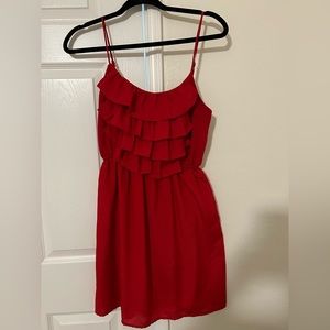 Forever 21 red ruffled dress